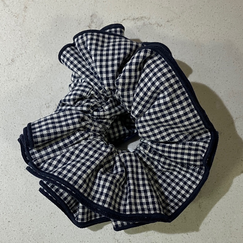 SEZANE Gingham Scrunchie for hair